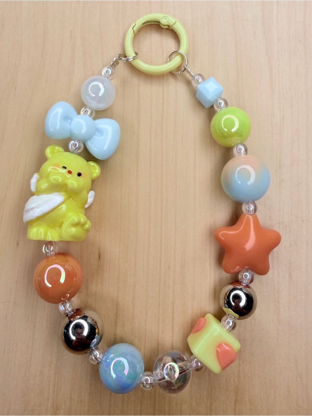 Butterbear- Handmade One of a Kind Phone Chain or Bag Charm- Kawaii- Sanrio